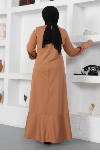 Tan Hijab Dress 2050MG.TAB