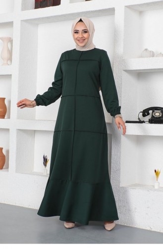 Emerald Green Hijab Dress 2050MG.ZMR