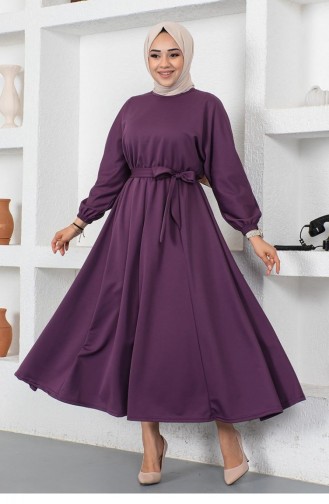 Purple Hijab Dress 2051MG.MOR