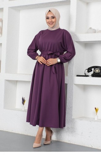 Purple Hijab Dress 2051MG.MOR