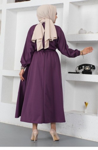 Purple Hijab Dress 2051MG.MOR
