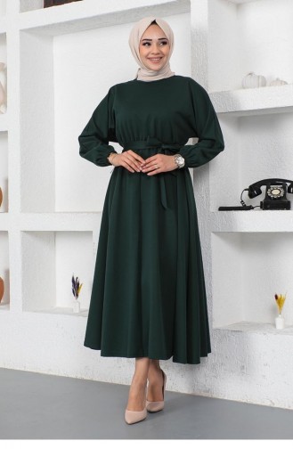 Smaragdgrün Hijab Kleider 2051MG.ZMR