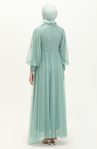 Minzengrün Hijab-Abendkleider 14359
