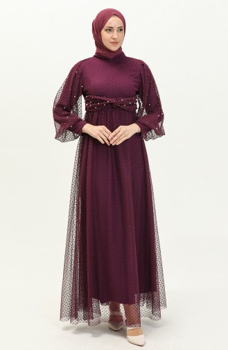 Zwetschge Hijab-Abendkleider 14361