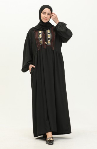 Black Embroidered Pocket Dress 24Y8807-02 24Y8807-02