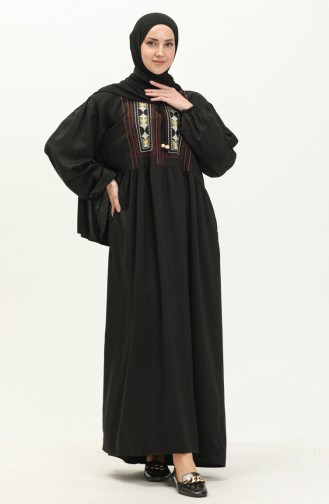 Black Embroidered Pocket Dress 24Y8807-02 24Y8807-02