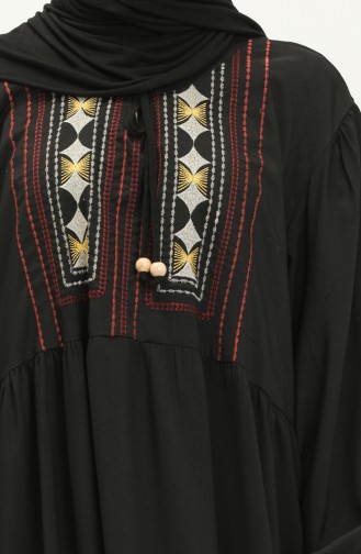 Black Embroidered Pocket Dress 24Y8807-02 24Y8807-02