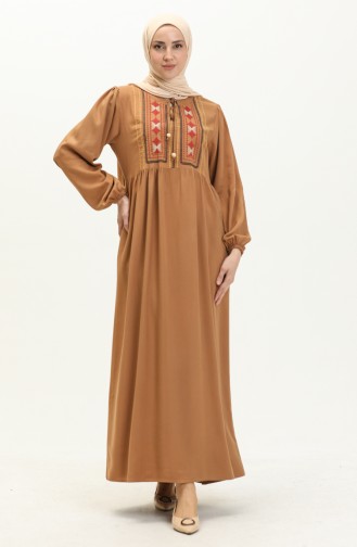 Robe à Poche Brodée 24Y8807-06 Tabac 24Y8807-06