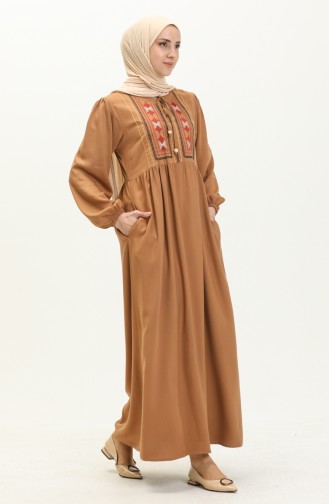 Robe à Poche Brodée 24Y8807-06 Tabac 24Y8807-06