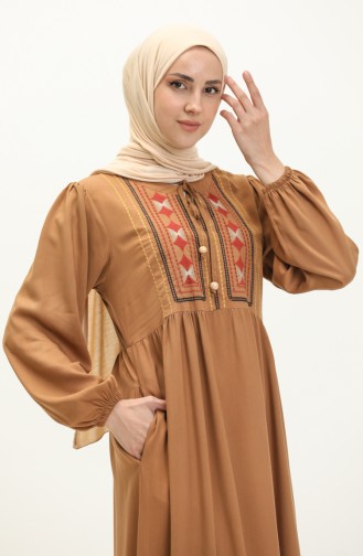 Robe à Poche Brodée 24Y8807-06 Tabac 24Y8807-06
