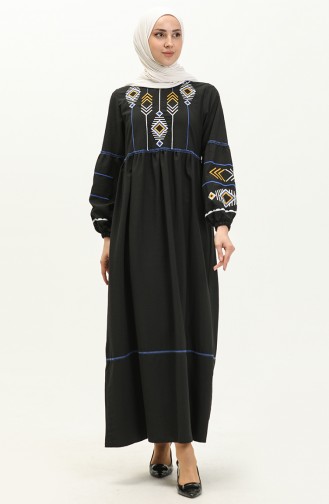 Besticktes Kleid 24Y8924-01 Schwarz 24Y8924-01