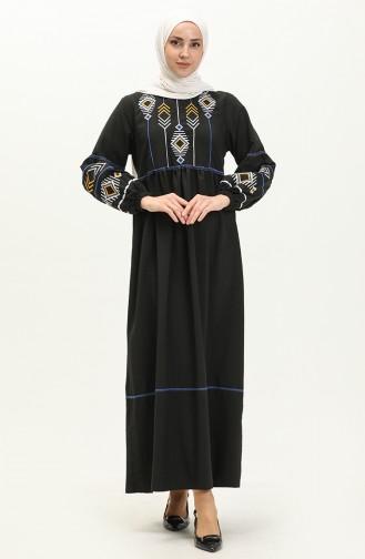 Besticktes Kleid 24Y8924-01 Schwarz 24Y8924-01