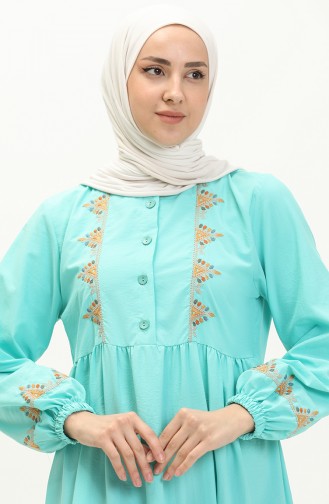 Mint Blue İslamitische Jurk 24Y8959-01