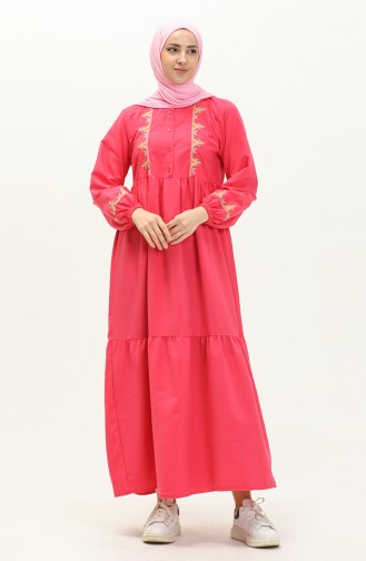 Robe Plissée Brodée 24Y8959-03 Fushia 24Y8959-03