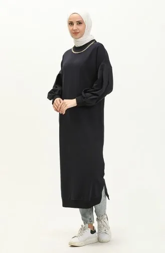 تونيك رياضي طويل بقلادة 70020-02 كحلي 70020-02