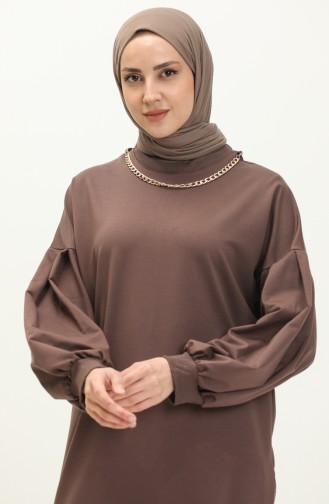 Long Sports Necklace Tunic 70020-03 Brown 70020-03