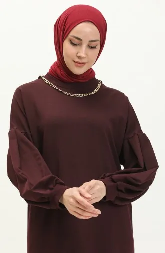 تونيك رياضي طويل بقلادة 70020-04 برقوقي 70020-04
