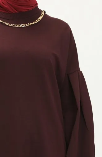 تونيك رياضي طويل بقلادة 70020-04 برقوقي 70020-04
