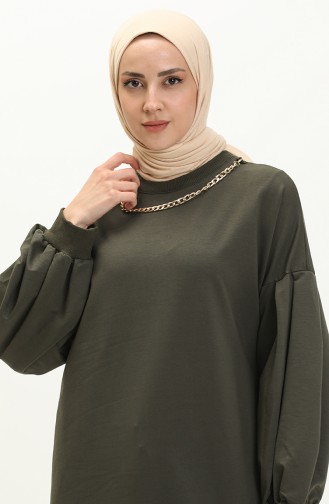 Long Sports Necklace Tunic 70020-05 Khaki 70020-05