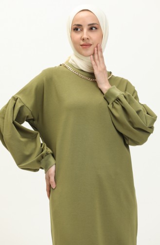 Long Sports Necklace Tunic 70020-09 Oil Green 70020-09