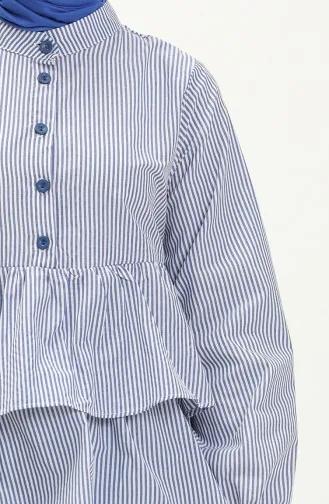 تونيك بطبعة خطوط 24Y8989-02 كحلي 24Y8989-02