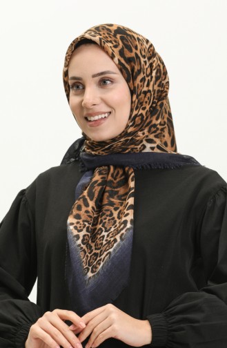 Printed Scarf 13223-06 Navy Blue 13223-06