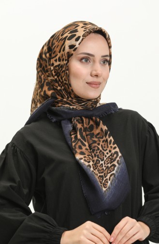 Printed Scarf 13223-06 Navy Blue 13223-06