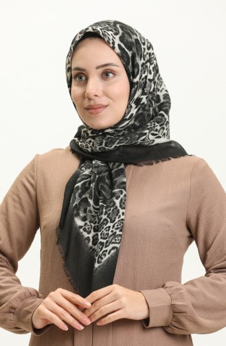 Printed Scarf 13223-13 Black 13223-13