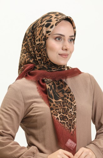 Printed Scarf 13223-14 Claret Red 13223-14