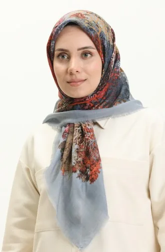 Printed Scarf 13224-08 Baby Blue 13224-08