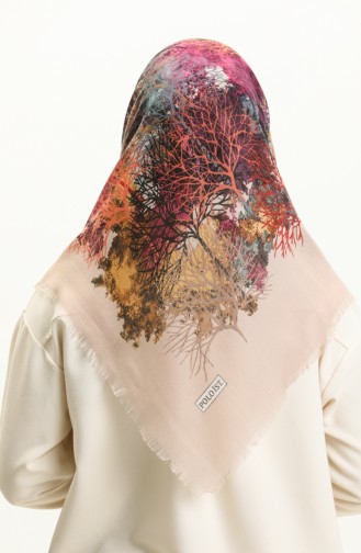 Printed Scarf 13224-11 Beige 13224-11