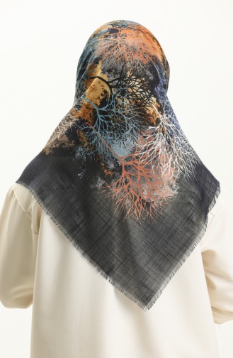 Printed Scarf 13224-16 Navy Blue Indigo 13224-16
