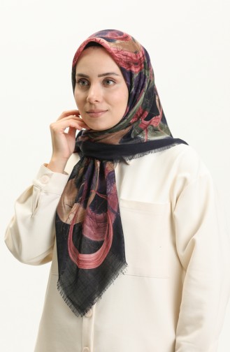 Printed Scarf 13226-08 Dark Blue Purple 13226-08