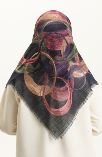 Printed Scarf 13226-08 Dark Blue Purple 13226-08