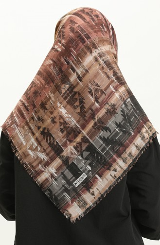 Printed Scarf 13227-04 Milk Coffee Mink 13227-04