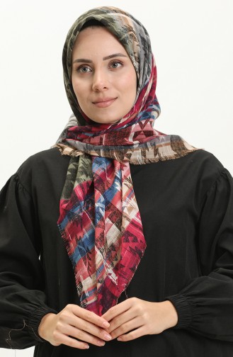 Écharpe à Motifs 13227-12 Gris Corail 13227-12
