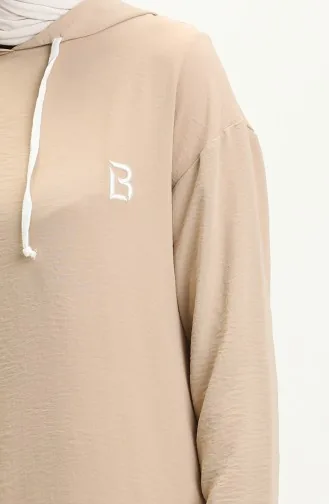 Aerobin Fabric Hooded Two Piece Suit 70009-01 Beige 70009-01