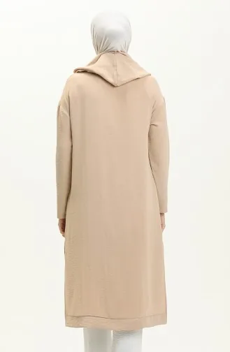 Aerobin Fabric Hooded Two Piece Suit 70009-01 Beige 70009-01