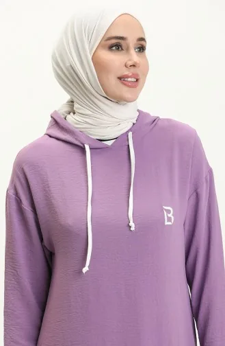 بدلة ثنائية تونيك بنطلون بقبعة من نسيج آيروبين 70009-08 ليلاكي 70009-08