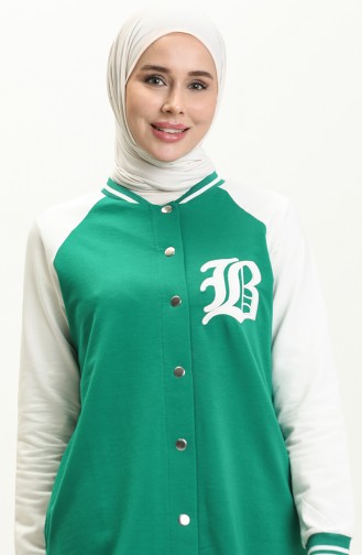 College-Jacke-Trainingsanzug-Set 70089-04 Grün 70089-04