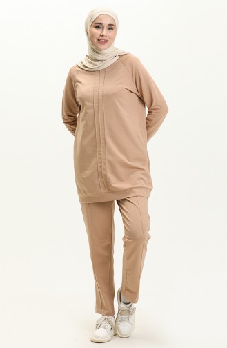 Beige Trainingspak 71007-01