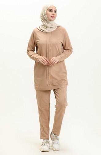 Beige Trainingspak 71007-01