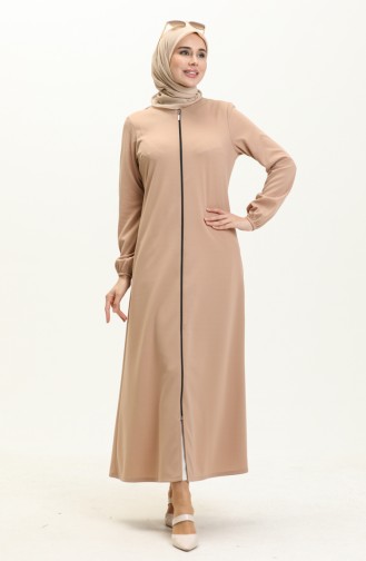 Abaya Manches élastiques 1011-12 Beige 1011-112