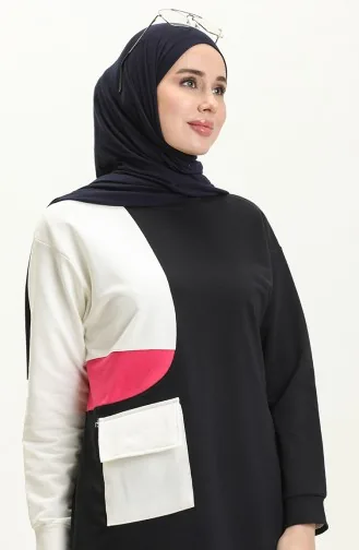بدلة رياضية بجيب من جنب 70086-02 كحلي 70086-02
