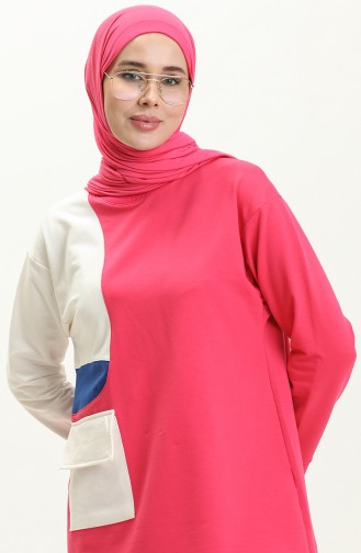 Ensemble de Survêtement à Poche de Côté 70086-04 Fushia 70086-04