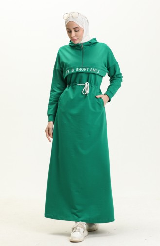 Hooded Sports Dress 71005-01 Green 71005-01