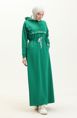 Hooded Sports Dress 71005-01 Green 71005-01