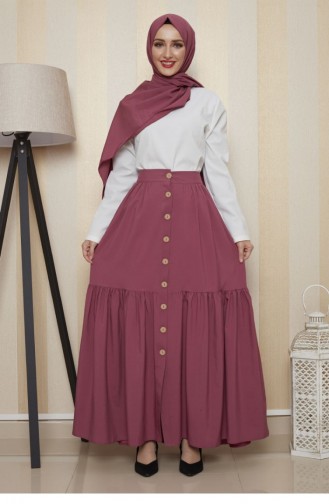 Rok Met Knoopdetails 0112-01 Dusty Rose 0112-01