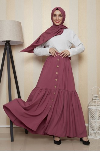 Rok Met Knoopdetails 0112-01 Dusty Rose 0112-01