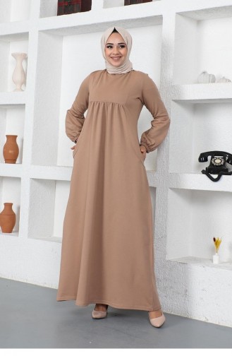 Mink Hijab Dress 2039MG.VZN